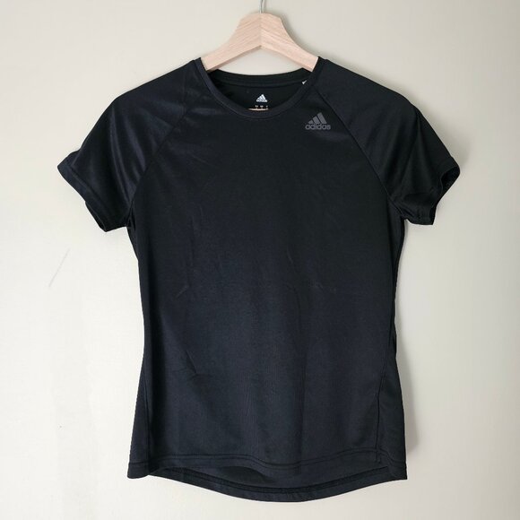 Adidas Climalite Short-sleeve Short - Black - Sz S - Picture 1 of 11